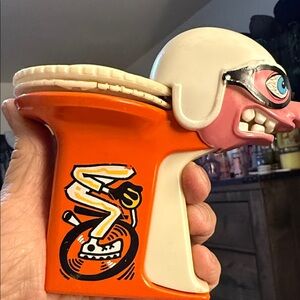 Vibrant Orange and White Kids' Toy with Pink Accents